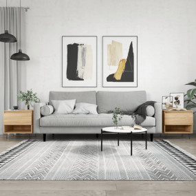 Coffee Table Set of 2 Sonoma oak Engineered wood, Metal...