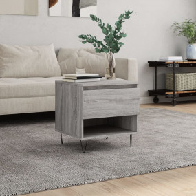 Coffee Table Gray Sonoma Engineered Wood, Metal Medium