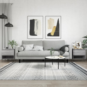 Coffee Table Set of 2 Grey Sonoma Engineered wood, meta...