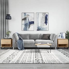 Coffee Table Set of 2 Sonoma oak Engineered wood, metal...