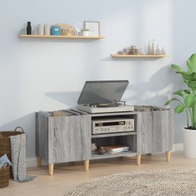 Record Cabinet Grey Sonoma Engineered Wood Medium Recor...