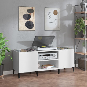 Record Cabinet White Engineered wood Standard Record Ca...