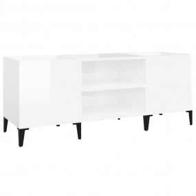 Record Cabinet High gloss white Engineered wood Medium ...