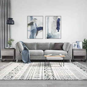 Coffee Table Set of 2 Grey Sonoma Engineered wood, meta...