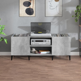Record Cabinet Concrete Grey Engineered wood Medium