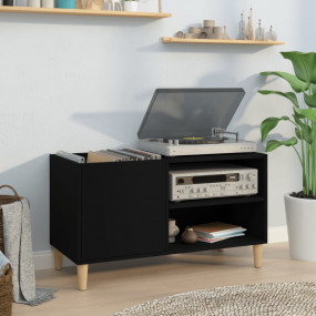 Record Cabinet Black Engineered wood Medium Record Cabi...