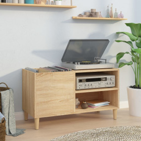 Record Cabinet Sonoma oak Engineered wood, solid eucaly...