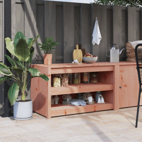 Outdoor Kitchen Cabinet Natural wood Solid Douglas Wood...