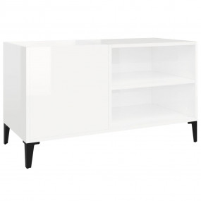 Record Cabinet High gloss white Engineered wood Medium ...