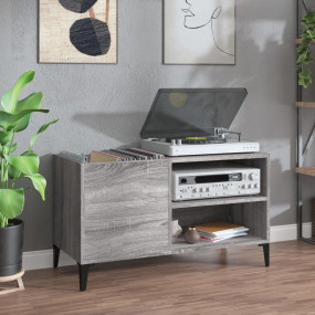 Record Cabinet Grey Sonoma Engineered wood, metal Mediu...