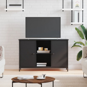 TV Cabinet Black Engineered wood 39.4x13.8x25.6 in TV C...