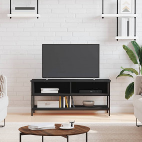 TV Cabinet Black Engineered wood, Iron 39.4 x 13.8 x 17...