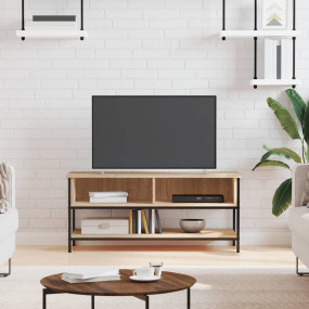 TV Cabinet Sonoma Oak Engineered Wood, Iron Medium TV C...