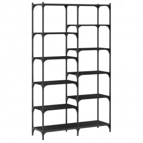 Bookshelf Black Engineered wood, iron 39.4x12.6x66.9 in