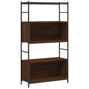 Bookshelf Brown oak Engineered wood, Iron High Cabinet