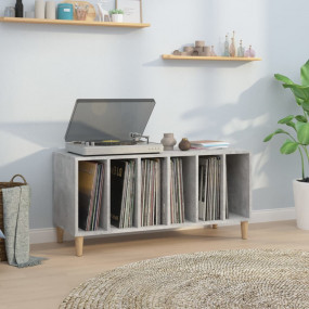 Record Cabinet Concrete Gray Engineered wood, solid euc...