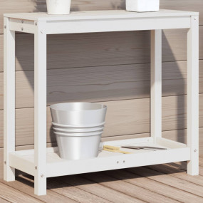 Potting Table White Solid pine wood 32.5 x 13.8 x 29.5 ...