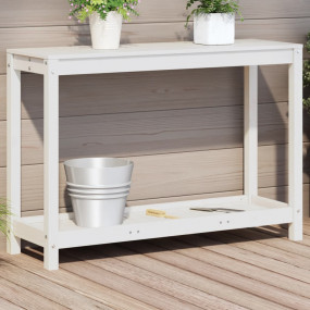 Potting Table White Solid Pine Wood Medium Potting Tabl...