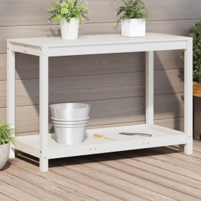 Potting Table White Solid pine wood 42.5 in x 19.7 in x...
