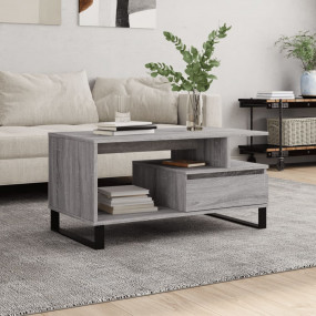 Coffee Table Grey Sonoma Engineered Wood, Metal Medium