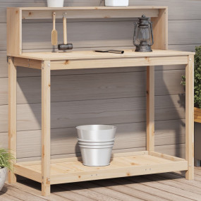 Potting Table Natural Pine Solid pine wood Large Pottin...