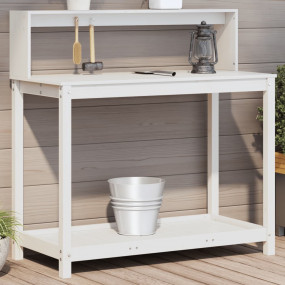 Potting Table White Solid pine wood Large Potting Table