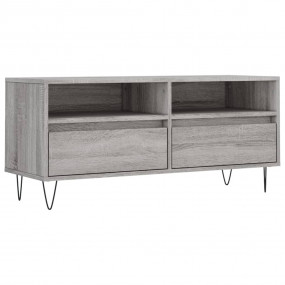 TV Cabinet Grey Sonoma Engineered Wood, Iron Medium TV ...