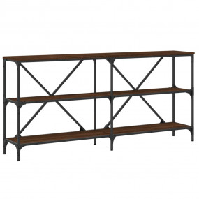 Console Table Brown Oak Engineered Wood 63.0 x 11.8 x 2...