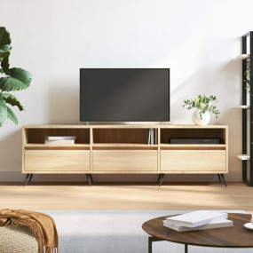 TV Cabinet Sonoma oak Engineered wood and iron