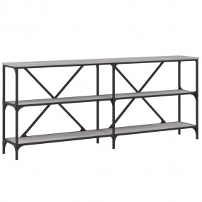 Console Table Gray Sonoma Engineered Wood, Iron