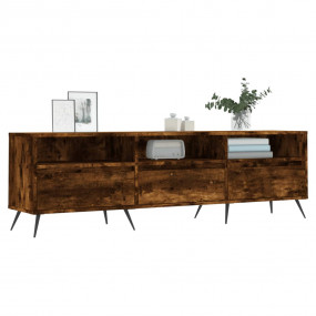 TV Cabinet Smoked Oak Engineered Wood Large Stylish TV ...