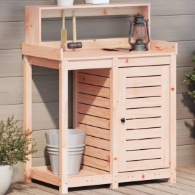 Potting Table Natural Wood Solid Douglas Wood Medium
