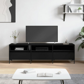 TV Cabinet Black Engineered wood Medium TV Cabinet Rect...