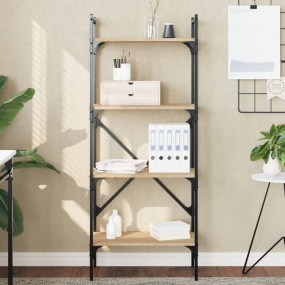 Bookcase Sonoma oak Engineered wood, steel Large Bookca...