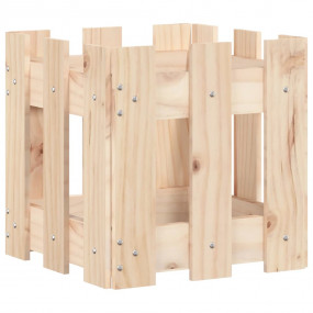 Garden Planter Natural Pine Solid Pine Wood 11.8 in Dur...