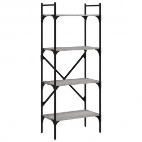 Bookcase Gray Sonoma Engineered Wood 22 x 12.4 x 54.5 i...