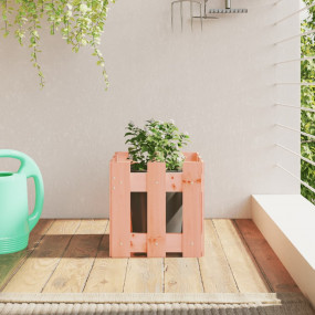 Garden Planter Brown Douglas wood Small Decorative Inla...