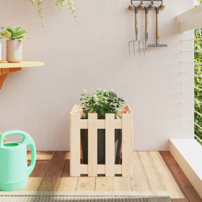 Garden Planter Natural Pine Solid pine wood Medium Dura...