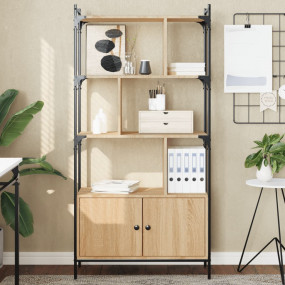 Bookcase Sonoma Oak Engineered wood, Steel Medium Bookc...