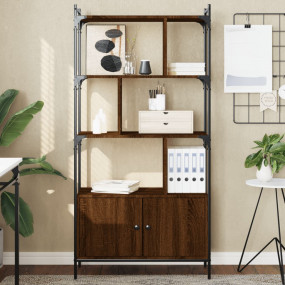 Bookcase Brown Oak Engineered wood and steel Tall Bookc...