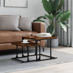 Nesting Coffee Table Smoked Oak Engineered wood Small S...