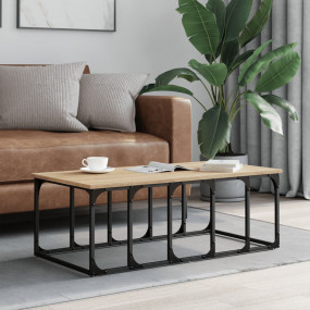 Coffee Table Sonoma Oak Engineered Wood Medium Durable