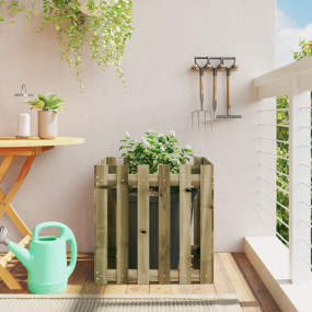 Garden Planter Brown Treated solid pine wood 23.6 x 23....
