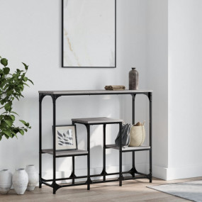 Console Table Grey Sonoma Engineered Wood Narrow Consol...