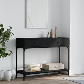 Console Table Black Engineered wood Medium Console Tabl...