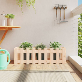 Garden Raised Bed Natural Wood Solid Pine Wood