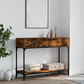 Console Table Smoked Oak Engineered wood, Metal Standar...