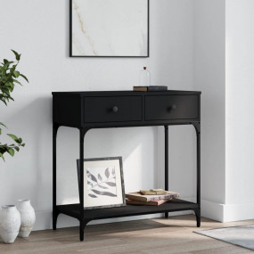 Console Table Black Engineered wood, metal Narrow Conso...