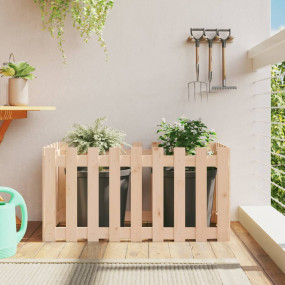 Garden Raised Bed Natural Pine Solid Pine Wood Medium