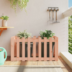 Garden Raised Bed Natural Wood Solid Douglas Fir Wood L...